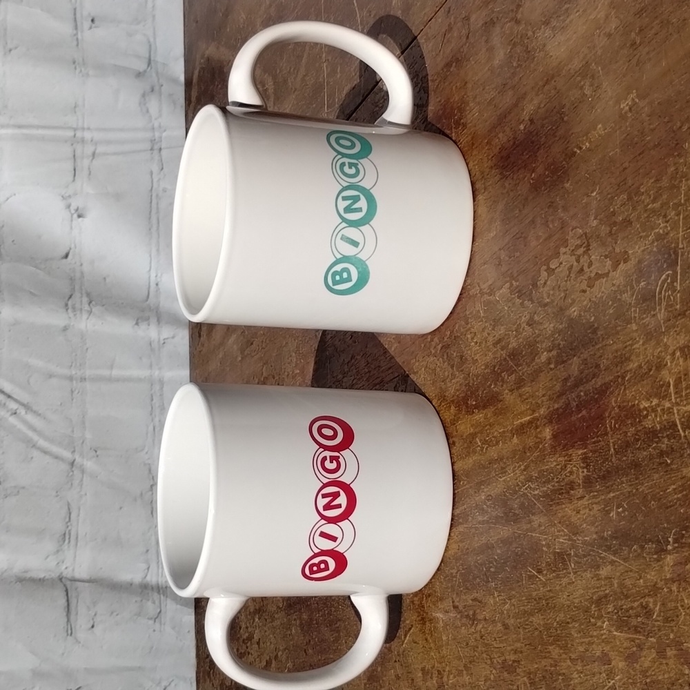 Bingo Print Coffee Tea Mug Set